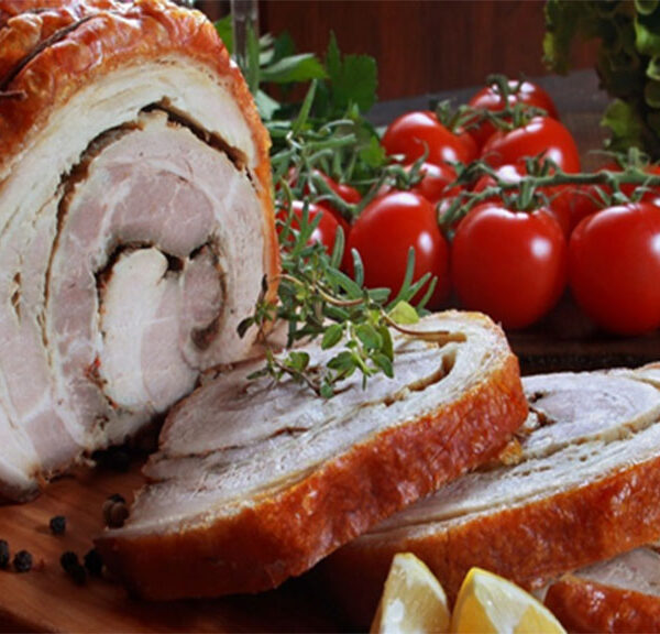La porchetta italiana, como la trajeron los nonos