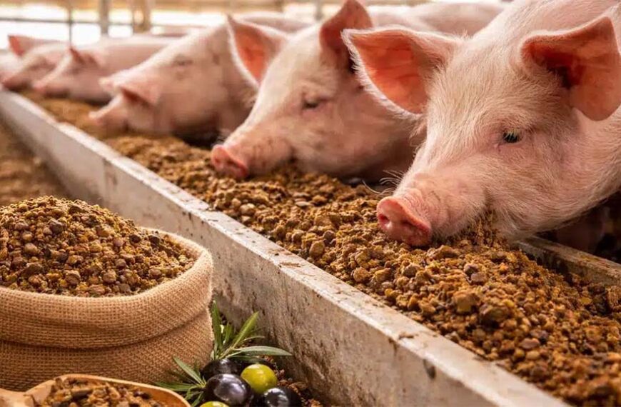 En San Juan el descarte del olivo es alimento para cerdos