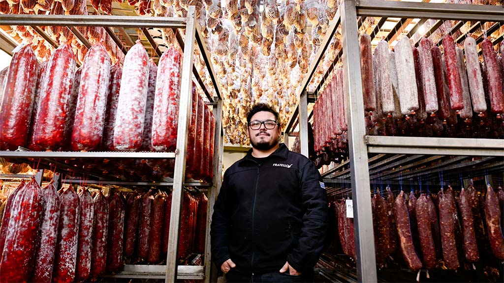 Fratello, salamines uruguayos con nueces, castañas o queso
